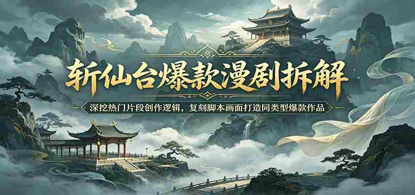 斩仙台爆款漫剧拆解：深挖热门片段创作逻辑，复刻脚本画面打造同类型爆款作品-湘创网