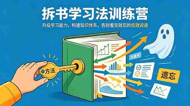 （18874期）拆书学习法训练营，升级学习能力，构建知识体系，，告别看完就忘的低效阅读-湘创网