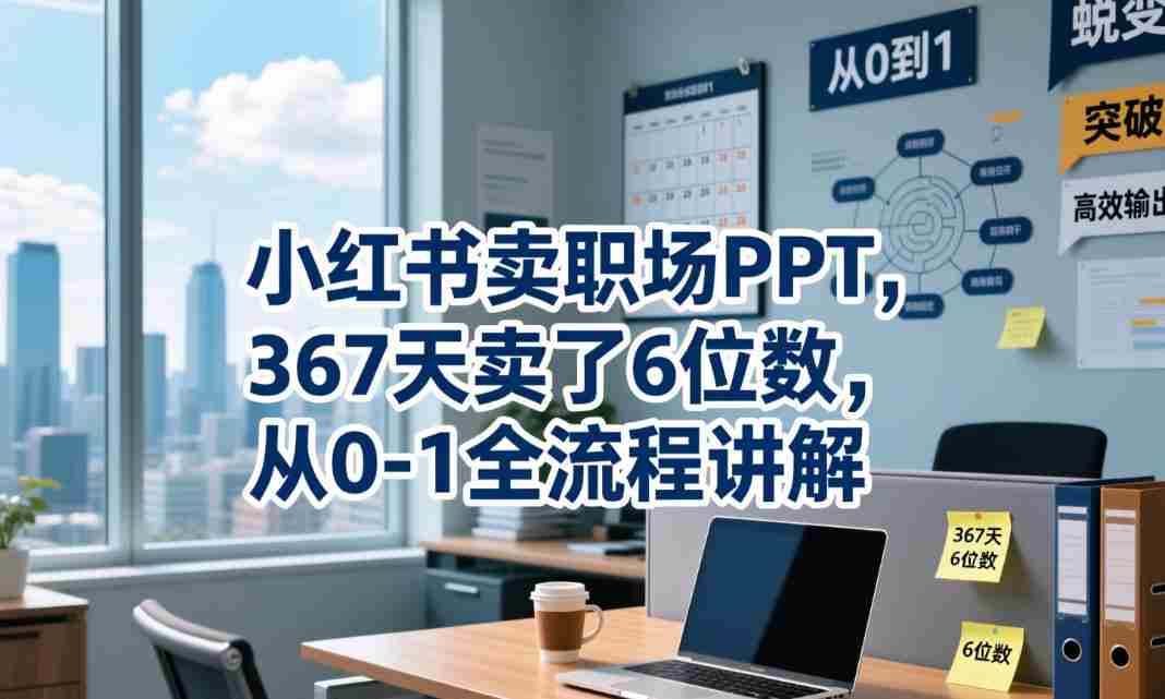 小红书卖职场PPT，367天卖了6位数，从0-1全流程讲解-湘创网