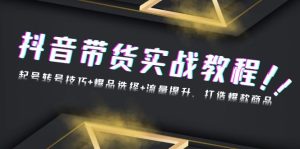 (13526期)抖音带货实战教程:起号转号技巧+爆品选择+流量提升,打造爆款商品-湘创网