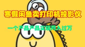 寒假闲鱼卖打印机、投影仪,一个产品产品实现月入过W-湘创网