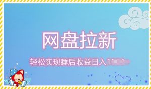 12月最新网盘拉新+私域全自动裂变,实现管道睡后收益,当天见效果-湘创网