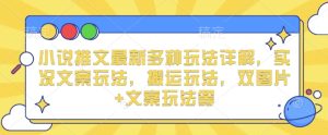 小说推文最新多种玩法详解,实况文案玩法,搬运玩法,双图片+文案玩法等-湘创网