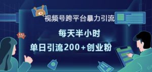视频号跨平台暴力引流,每天半小时,单日引流200+精准创业粉-湘创网