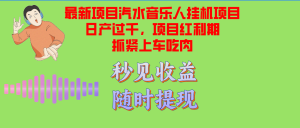 (12954期)汽水音乐人挂机项目日产过千支持单窗口测试满意在批量上,项目红利期早...-湘创网