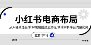 (13513期)小红书电商布局:从入驻到选品/拆解店铺搭建全流程/精准解析平台流量优势-湘创网