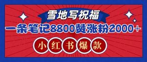 一条笔记8800+赞,涨粉2000+,火爆小红书的recraft雪地写祝福玩法(附提示词及工具)-湘创网