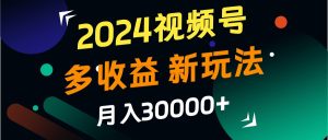 2024视频号多收益的新玩法,月入3w+,新手小白都能简单上手!-湘创网