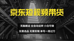 京东短视频达人带货,无脑搬运,无需选品,矩阵操作,单号一周过万-湘创网