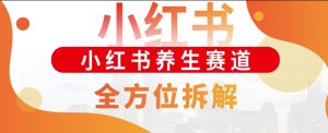 小红书养生赛道全方位玩法拆解,小白可做,轻松月入过w-湘创网