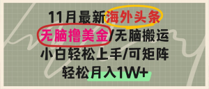 (13390期)海外头条,无脑搬运撸美金,小白轻松上手,可矩阵操作,轻松月入1W+-湘创网