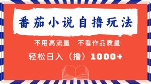 (13014期)番茄小说最新自撸 不看流量 不看质量 轻松日入1000+-湘创网