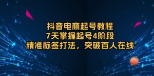 (13847期)抖音电商起号教程,7天掌握起号4阶段,精准标签打法,突破百人在线-湘创网