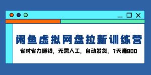 (13524期)闲鱼虚拟网盘拉新训练营:省时省力赚钱,无需人工,自动发货,7天赚800-湘创网
