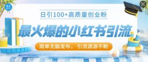 最火爆的小红书引流,日引100+高质量创业粉-湘创网