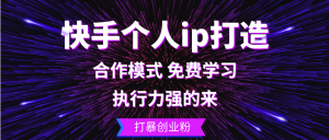 (13023期)快手个人ip打造:执行力强的来 打暴创业粉-湘创网