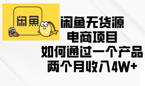 (13658期)闲鱼无货源电商项目,如何通过一个产品两个月收入4W+-湘创网