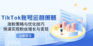 TikTok账号运营策略：涨粉策略与优化技巧，快速实现粉丝增长与变现-湘创网