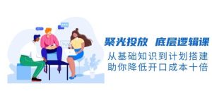 聚光投放底层逻辑课,从基础知识到计划搭建,助你降低开口成本十倍-湘创网