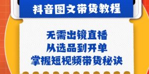 (12858期)抖音图文&带货实操:无需出镜直播,从选品到开单,掌握短视频带货秘诀-湘创网