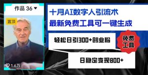 (12963期)十月AI数字人引流术,最新免费工具可一键生成,轻松日引300+创业粉日稳...-湘创网
