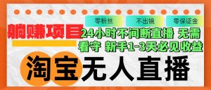(12889期)淘宝无人直播3.0,不违规不封号,轻松月入3W+,长期稳定-湘创网