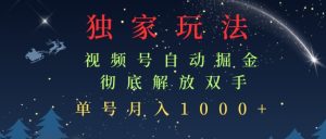 独家视频号自动掘金,单机保底月入1k,解放双手,懒人必备-湘创网