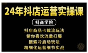 抖音小店运营实操课:抖店商品卡截流玩法,猜你喜欢流量打爆,搜索冷启动玩法,精细化运营细节实战-湘创网