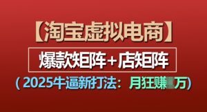淘宝虚拟电商,2025牛逼新打法:爆款矩阵+店矩阵,月入过万-湘创网