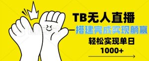 TB全自动无人直播搭建,完成实现躺赢,轻松日入多张-湘创网