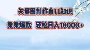 (12902期)矢量图制作育儿知识,条条爆款,月入10000+-湘创网