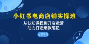 (13352期)小红书电商店铺实操班:从认知课程到开店运营,助力打造爆款笔记-湘创网