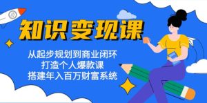 (13185期)知识变现课:从起步规划到商业闭环 打造个人爆款课 搭建年入百万财富系统-湘创网