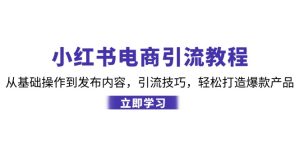 (12913期)小红书电商引流教程:从基础操作到发布内容,引流技巧,轻松打造爆款产品-湘创网