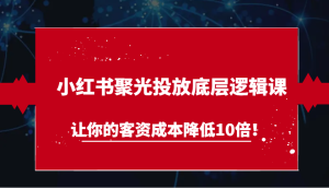 小红书聚光投放底层逻辑课,让你的客资成本降低10倍!-湘创网