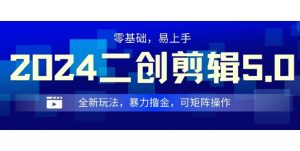 2024全新玩法二创剪辑5.0.暴力撸金,操作简单,小白也能上手,可矩阵操作-湘创网