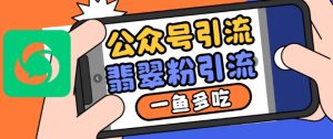 公众号利用推荐流量和搜一搜流量引流翡翠粉,一鱼多吃-湘创网