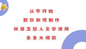 (13822期)从零开始,教你如何制作林黛玉怼人文学视频!条条大爆款!-湘创网