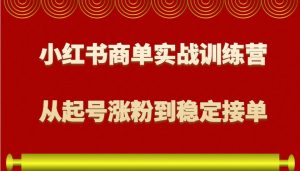 小红书商单实战训练营,从0到1教你如何变现,从起号涨粉到稳定接单,适合新手-湘创网