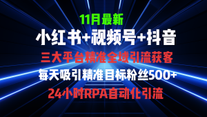 (13259期)全域多平台引流私域打法,小红书,视频号,抖音全自动获客,截流自...-湘创网