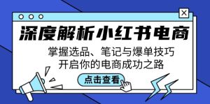 深度解析小红书电商:掌握选品、笔记与爆单技巧,开启你的电商成功之路-湘创网