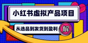 (12937期)小红书虚拟产品店铺运营指南:从选品到自动发货,轻松实现日躺赚几百-湘创网