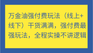 万金油强付费玩法(线上+线下)干货满满,强付费最强玩法,全程实操不讲逻辑-湘创网