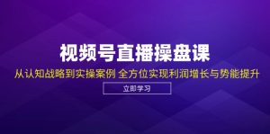 (12881期)视频号直播操盘课,从认知战略到实操案例 全方位实现利润增长与势能提升-湘创网
