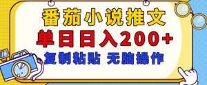 【揭秘】番茄小说推文,复制粘贴,单日日入200+,无脑操作(附详细教程)-湘创网