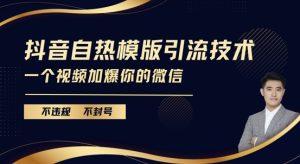 抖音最新自热模版引流技术,不违规不封号,一个视频加爆你的微信【揭秘】-湘创网