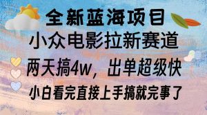 (13521期)全新蓝海项目 电影拉新两天实操搞了3w,超好出单 每天2小时轻轻松松手上-湘创网
