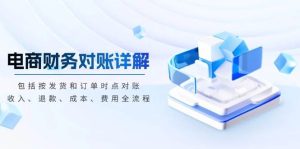 电商财务对账详解,包括按发货和订单时点对账,收入、退款、成本、费用-湘创网