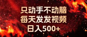 (13325期)种草平台发短视频,只动手不动脑,每天发发视频,日入500+-湘创网