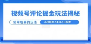 视频号评论掘金玩法,小白轻松上手-湘创网